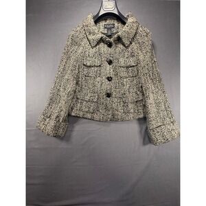Brooks Brothers Black and White Tweed Blazer